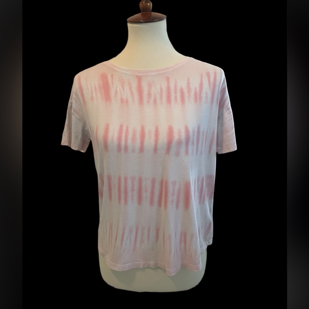Old Navy Size XS‎ Tie Dye Short Sleeve Top * Pink and White